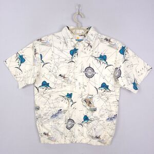 Mr Casual Windbreaker Sz M Short Sleeve Full Zip Fishing Nautical Traveler Boat